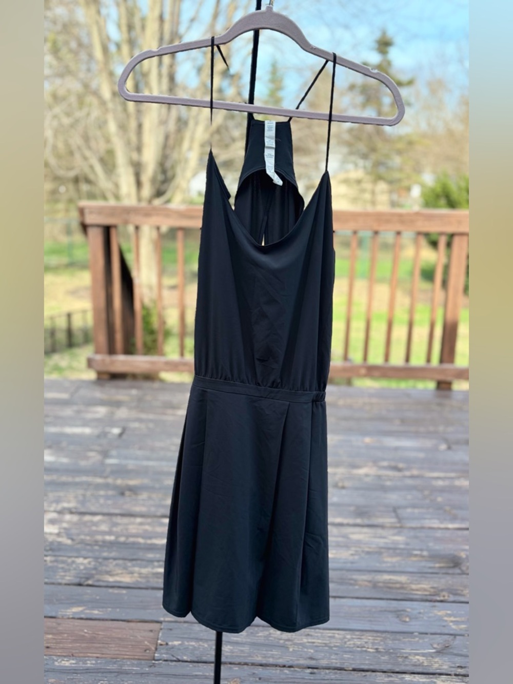 Lululemon -City Summer Dress - Open Back Racerback - Black - Sz 8 - Picture 4 of 5
